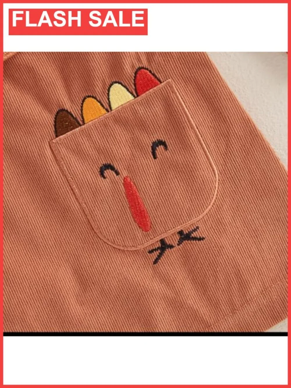 Toddler Baby Girl Thanksgiving Outfit Romper & Corduroy Skirt Set